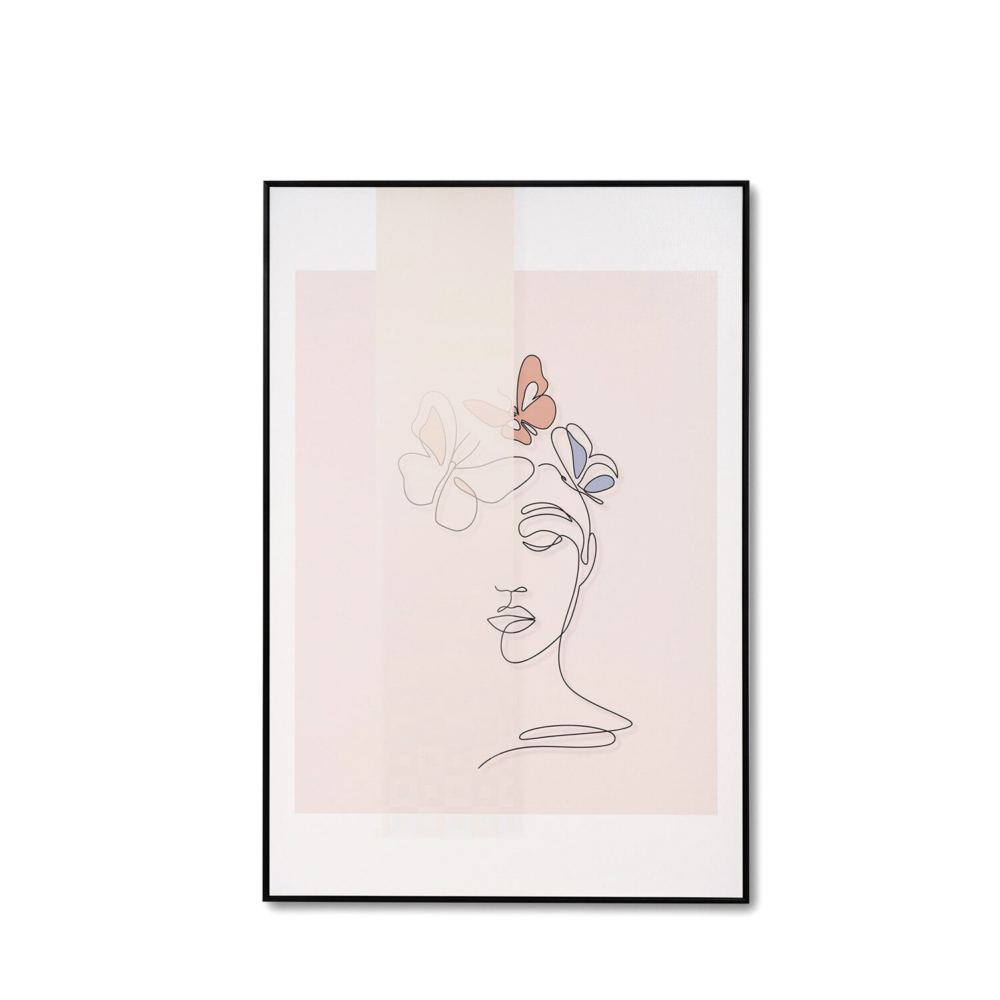 Cuadro WOMAN BUTTERFLY 80x120 cm - Imagen 1