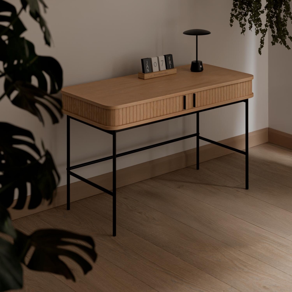 Escritorio CORNELL roble/negro - Imagen 5