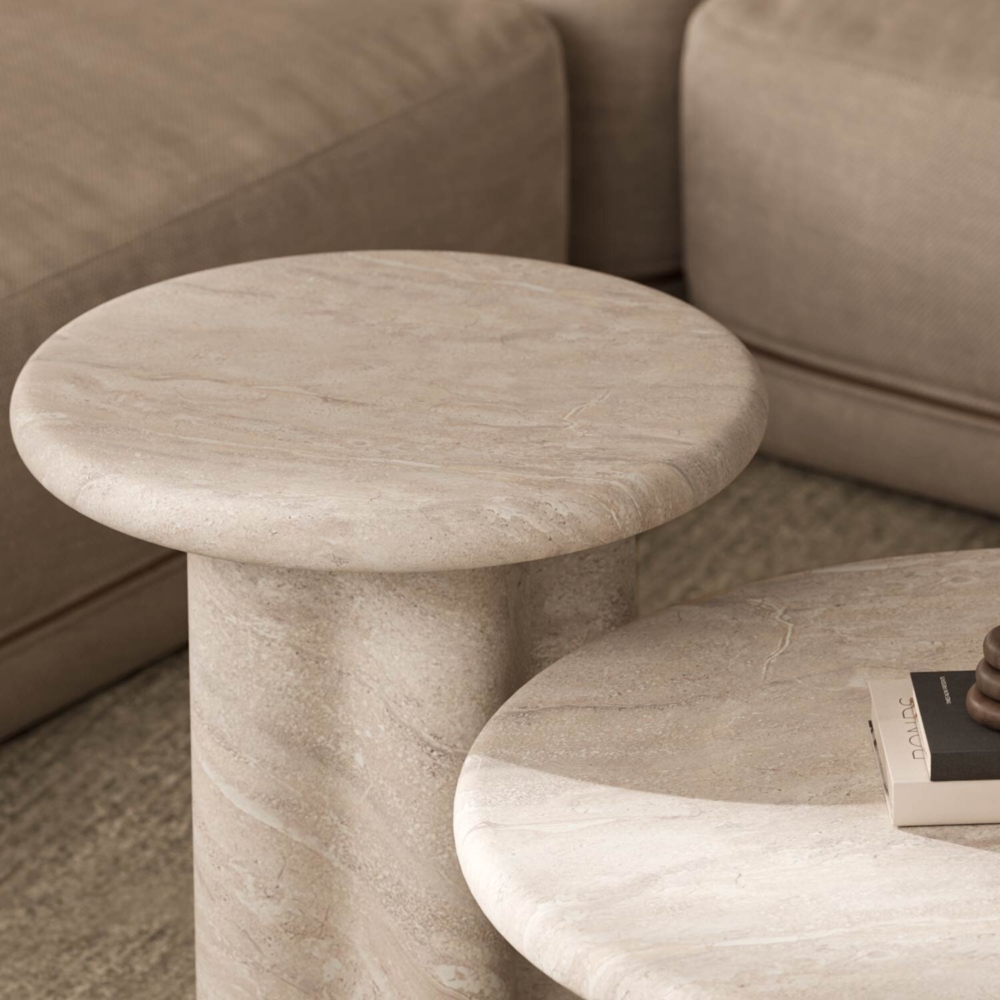 Mesa auxiliar EMERIC travertino - Imagen 6