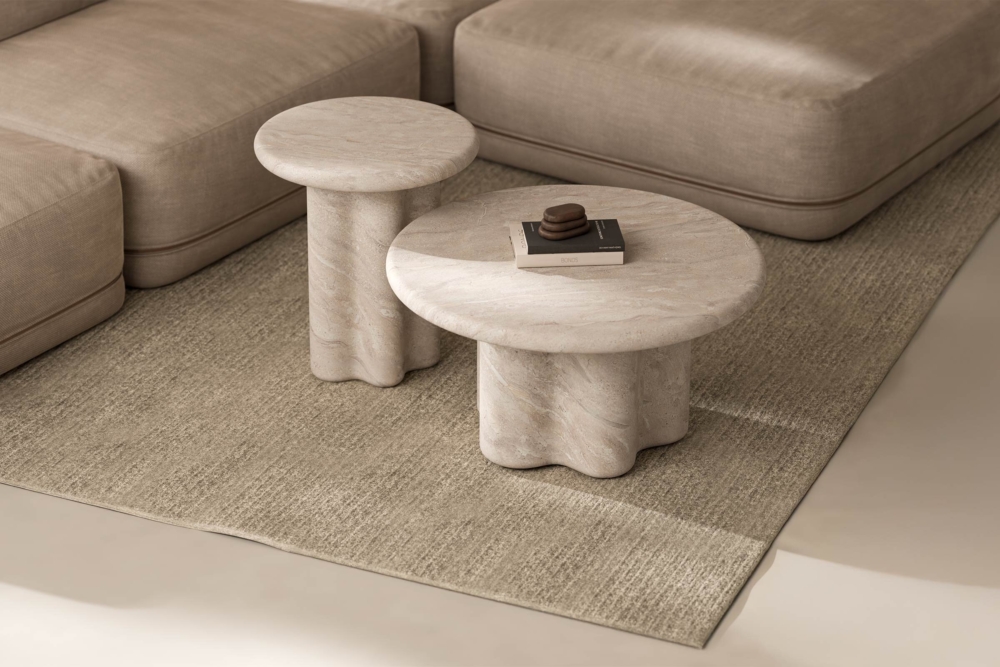 Mesa auxiliar EMERIC travertino - Imagen 1