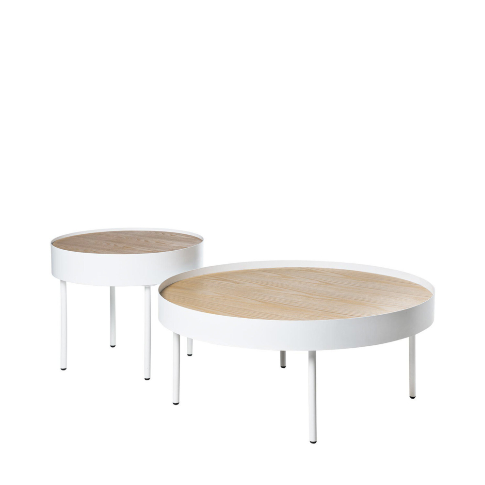 Mesa centro ANDREW roble/blanco - Imagen 4