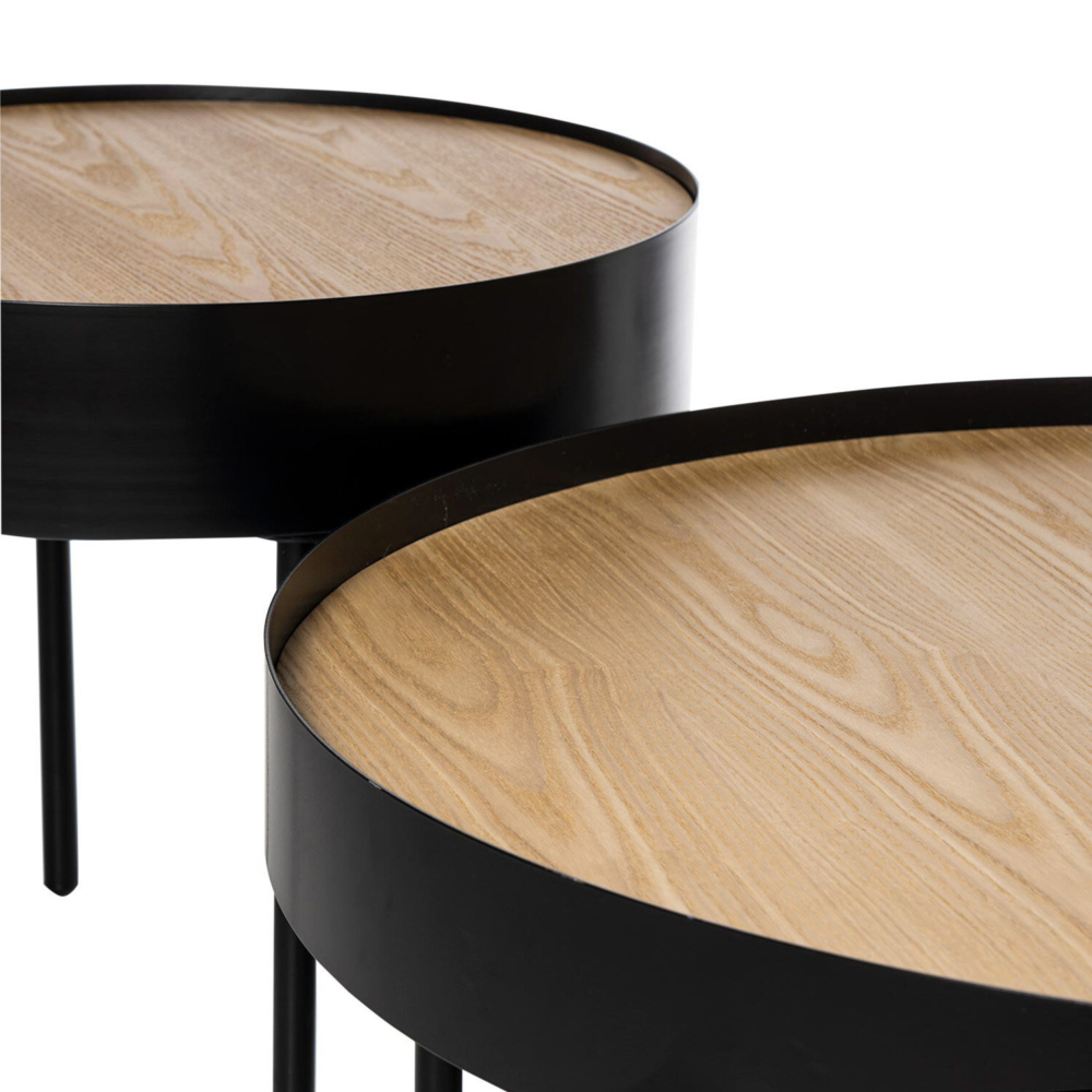 Mesa centro ANDREW roble/negro - Imagen 6
