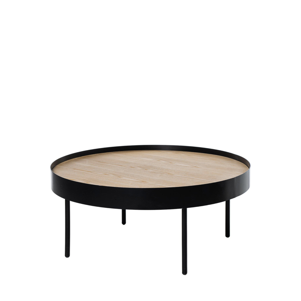 Mesa centro BILL roble/negro - Imagen 1