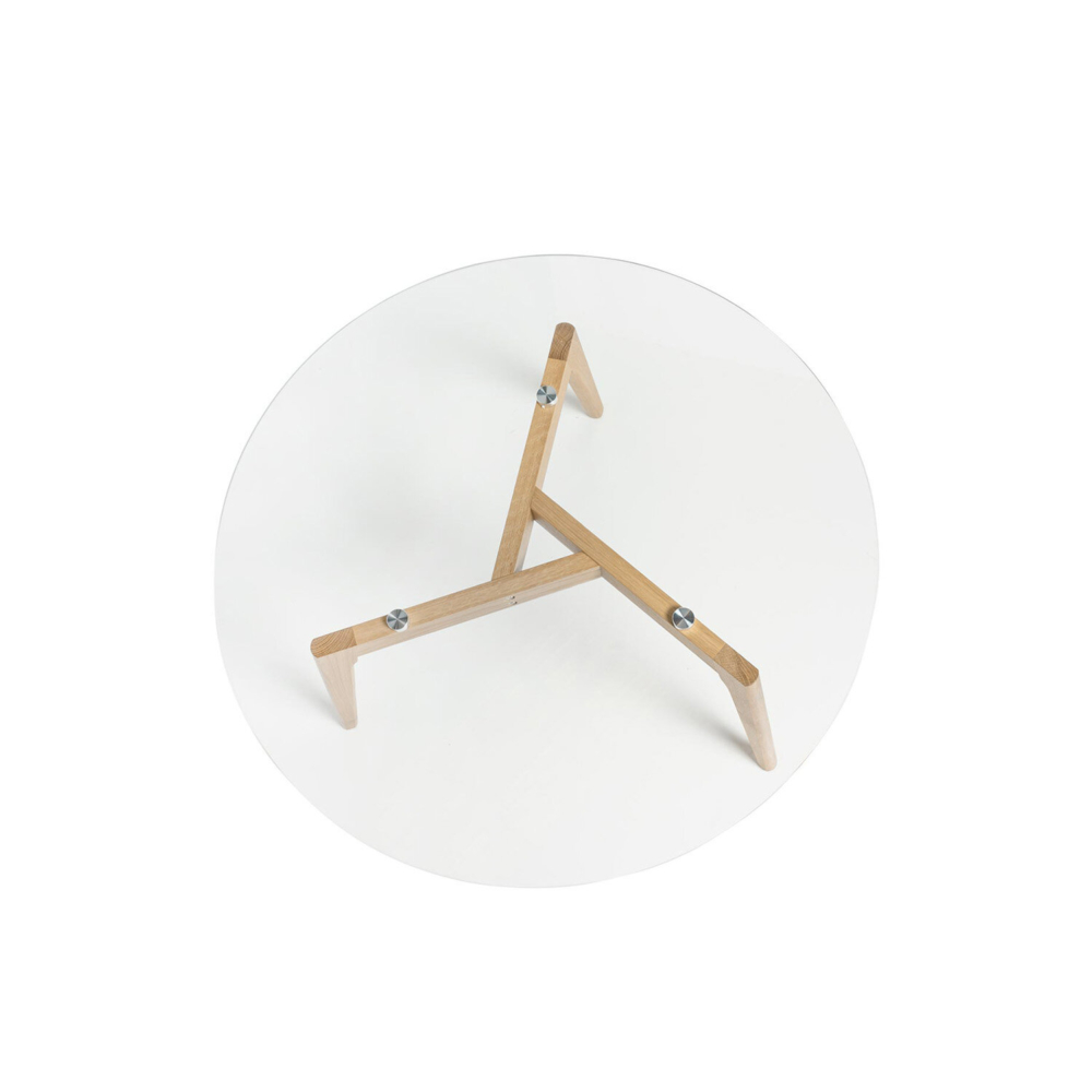 Mesa centro PATRICK cristal/roble - Imagen 2