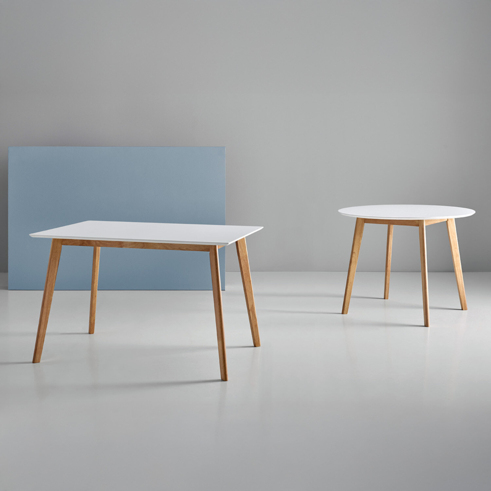 Mesa fija ALICE 120 blanco/roble - Imagen 3