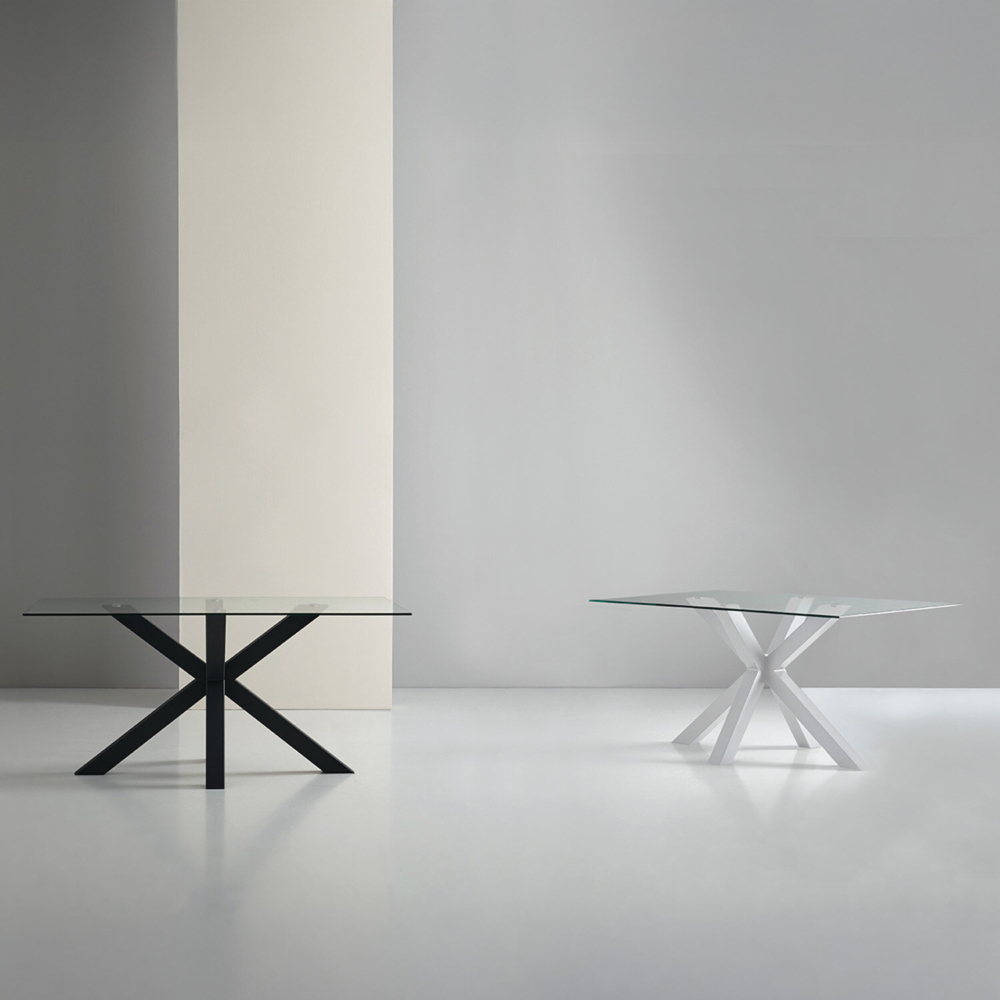 Mesa fija DEMI 160 cristal/negro - Imagen 4