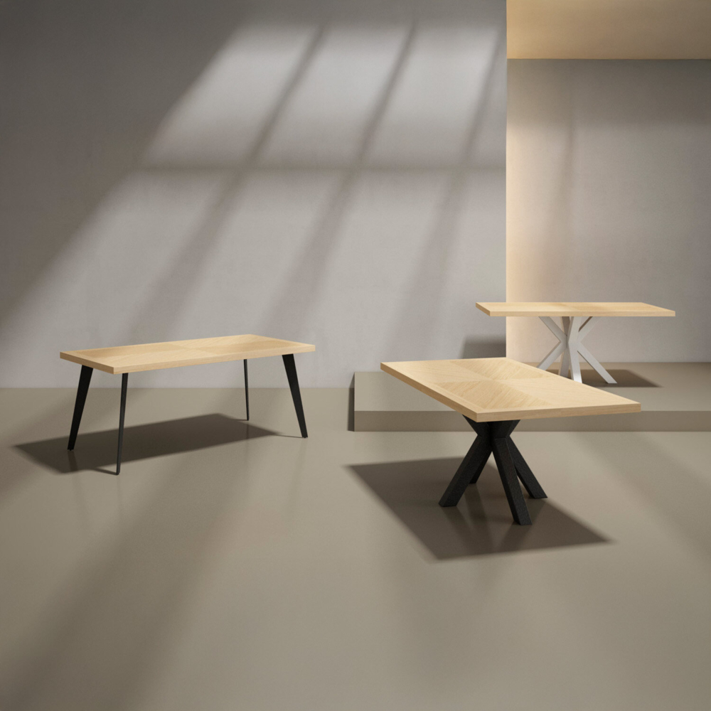 Mesa fija ELAINE 140x90 roble/negro - Imagen 5