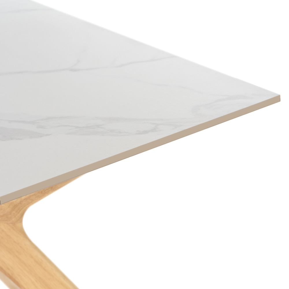 Mesa fija ELOISE 160 blanco/roble - Imagen 4