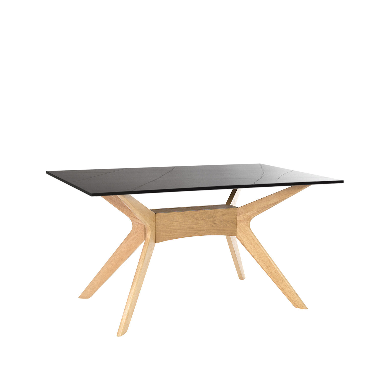 mesa-fija-eloise-160-negroroble-1 Mesa fija ELOISE 160 negro/roble - Imagen 1