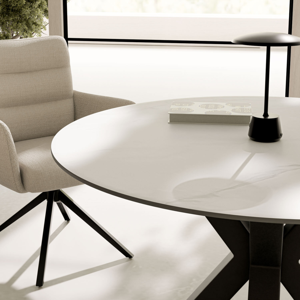 Mesa fija FIORELLA 120 blanco/negro - Imagen 3