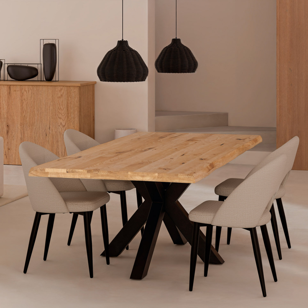 mesa-fija-grace-140-roblenegro-5 Mesa fija GRACE 140 roble/negro - Imagen 1