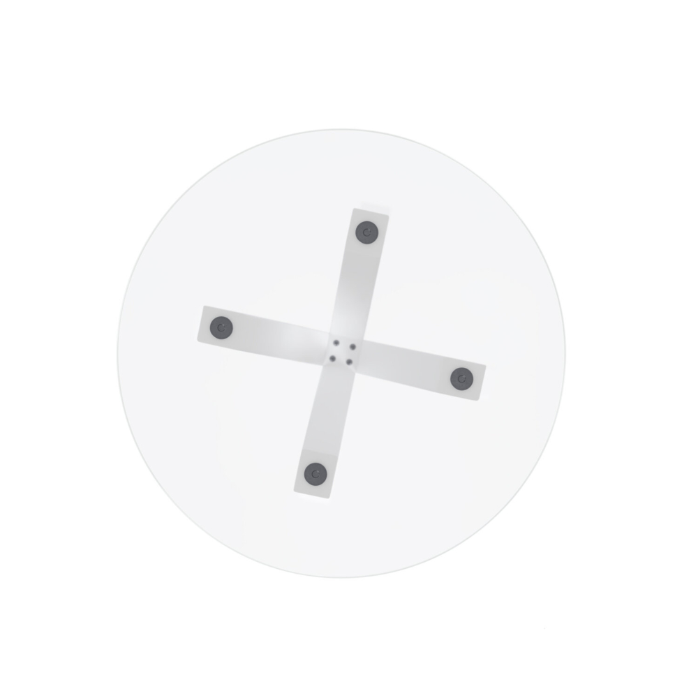 Mesa fija JADE 100 cristal/blanco - Imagen 4