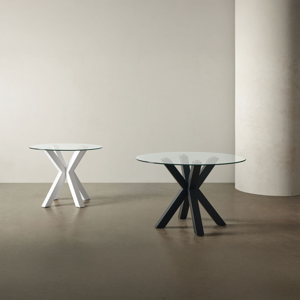 Mesa fija JADE 120 cristal/blanco - Imagen 5