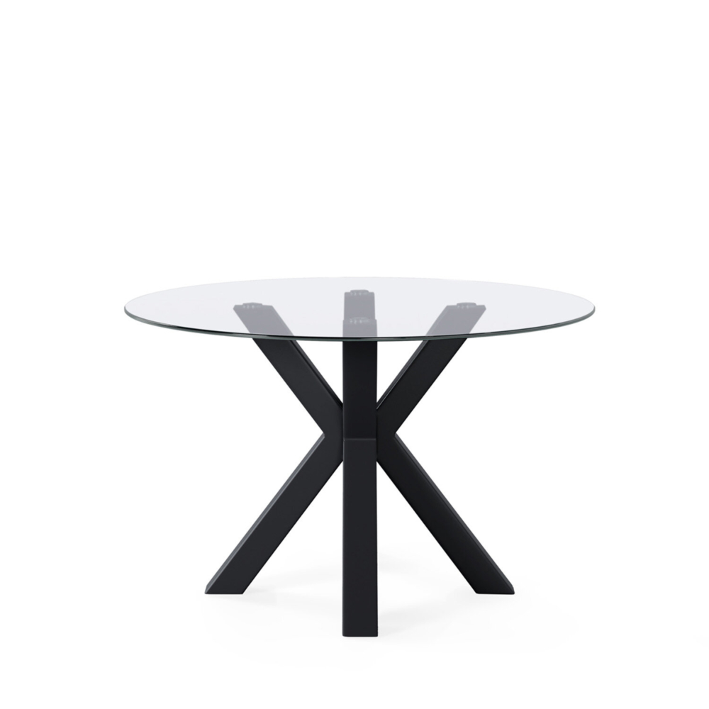 Mesa fija JADE 120 cristal/negro - Imagen 2