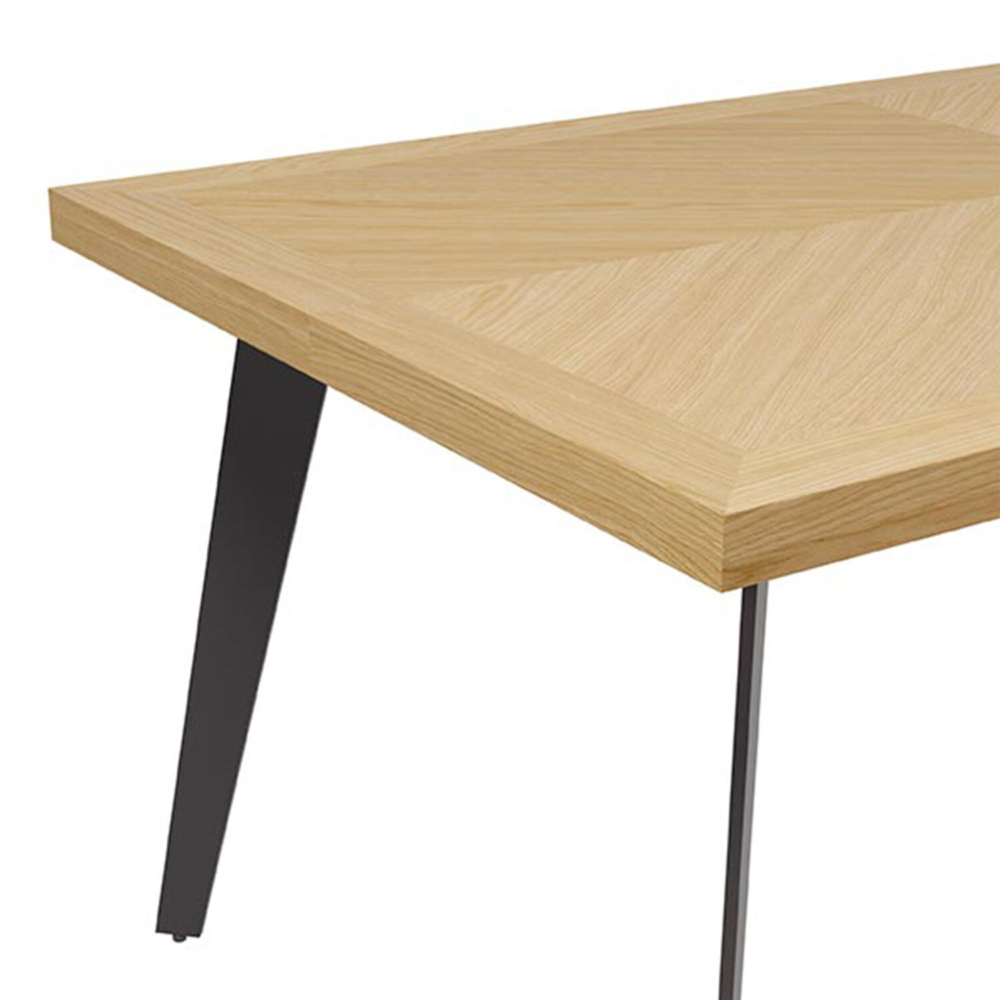 Mesa fija RANDY 200x100 roble/negro - Imagen 4