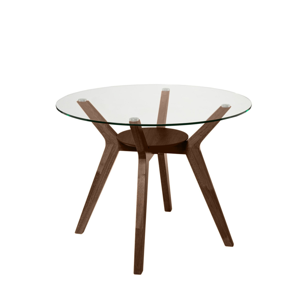 Mesa fija SABRINE 100 cristal/nogal - Imagen 4