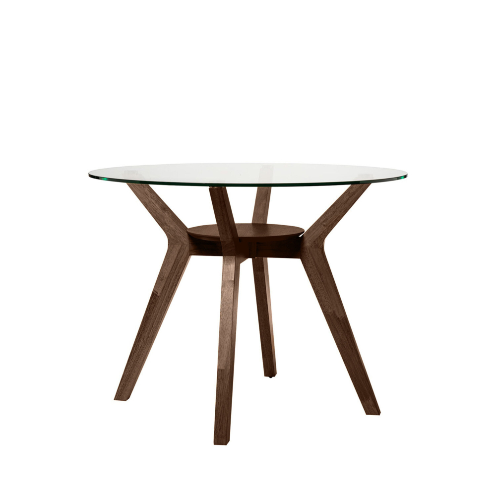 Mesa fija SABRINE 100 cristal/nogal - Imagen 2