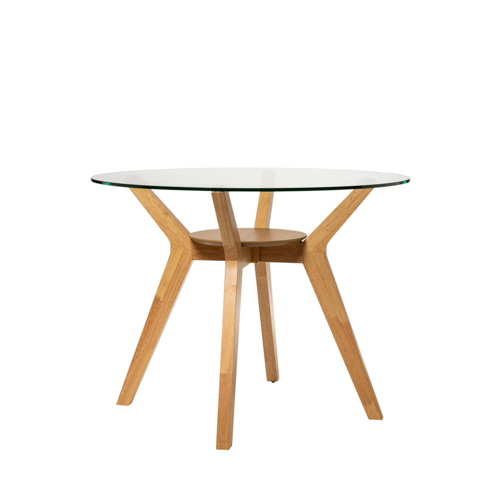 Mesa fija SABRINE 100 cristal/roble - Imagen 4