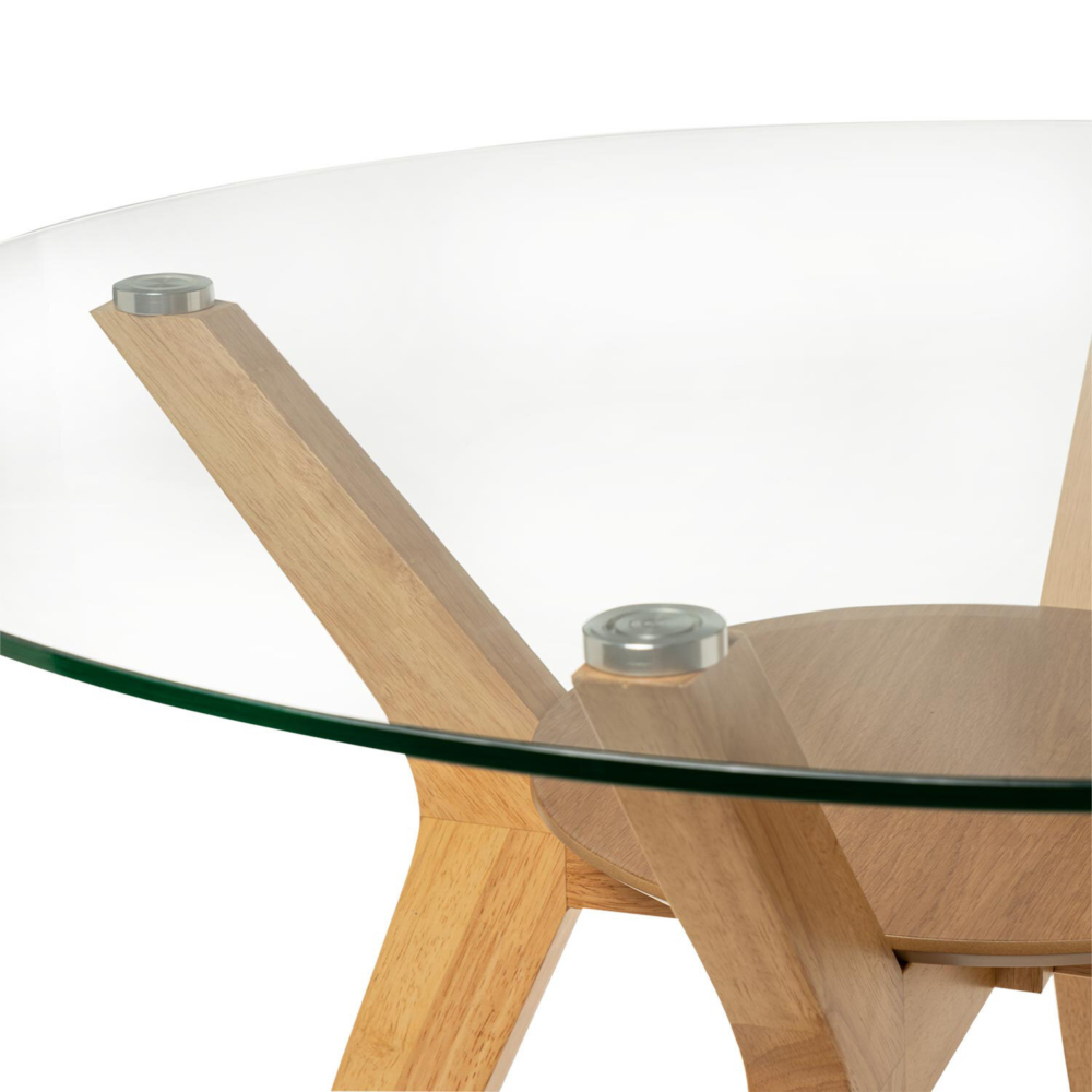 Mesa fija SABRINE 100 cristal/roble - Imagen 5