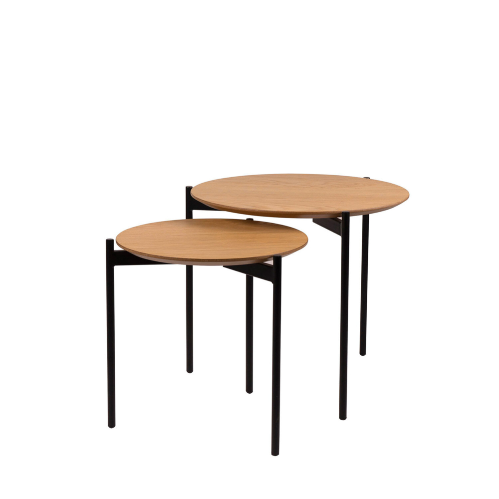 Set mesas auxiliares NORTON roble - Imagen 2