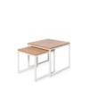 Set mesas auxiliares PIERO roble/blanco