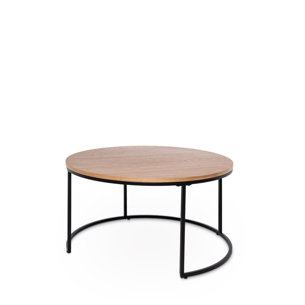 Set mesas centro ADRIANO roble/negro - Imagen 2