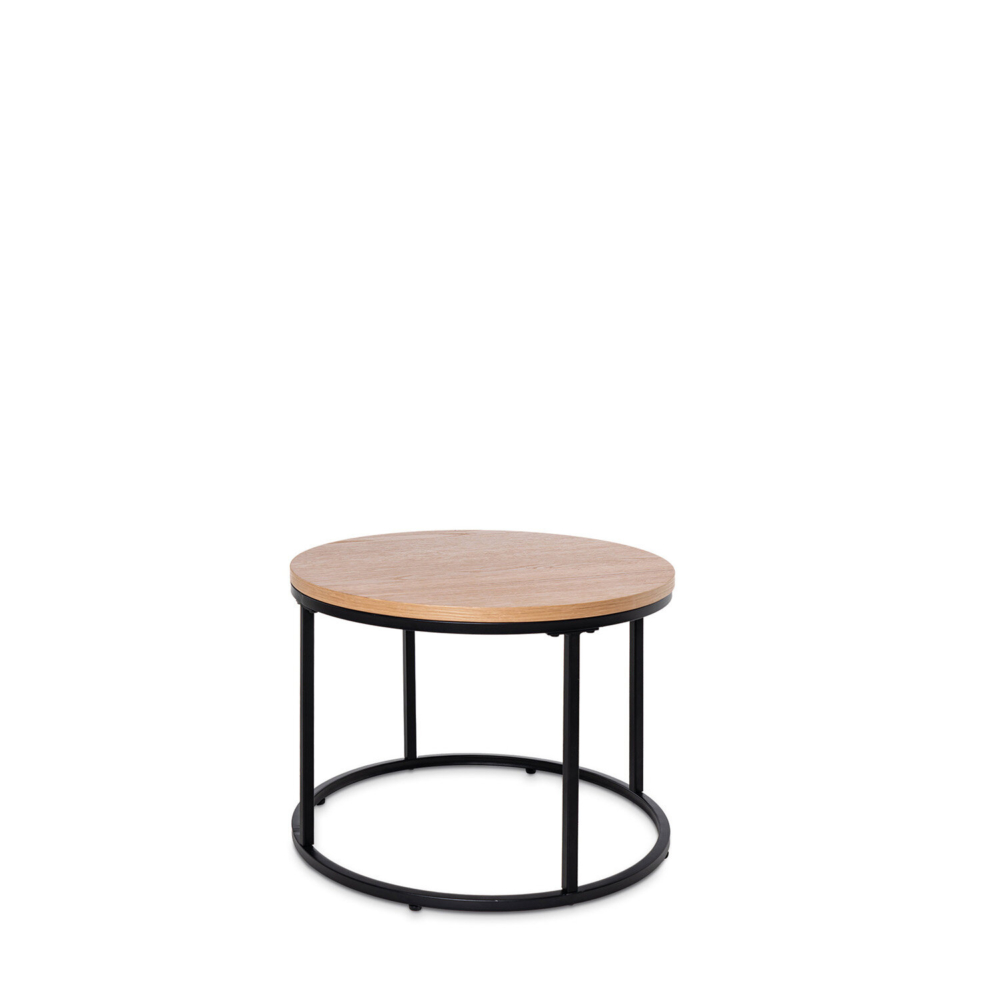 Set mesas centro ADRIANO roble/negro - Imagen 3