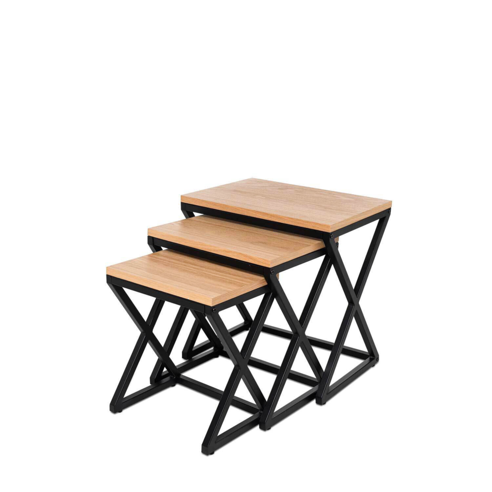 Set mesas centro CIRO roble/negro - Imagen 4