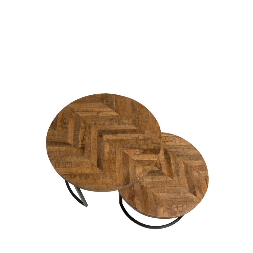 Set mesas centro FARLAN madera - Imagen 1