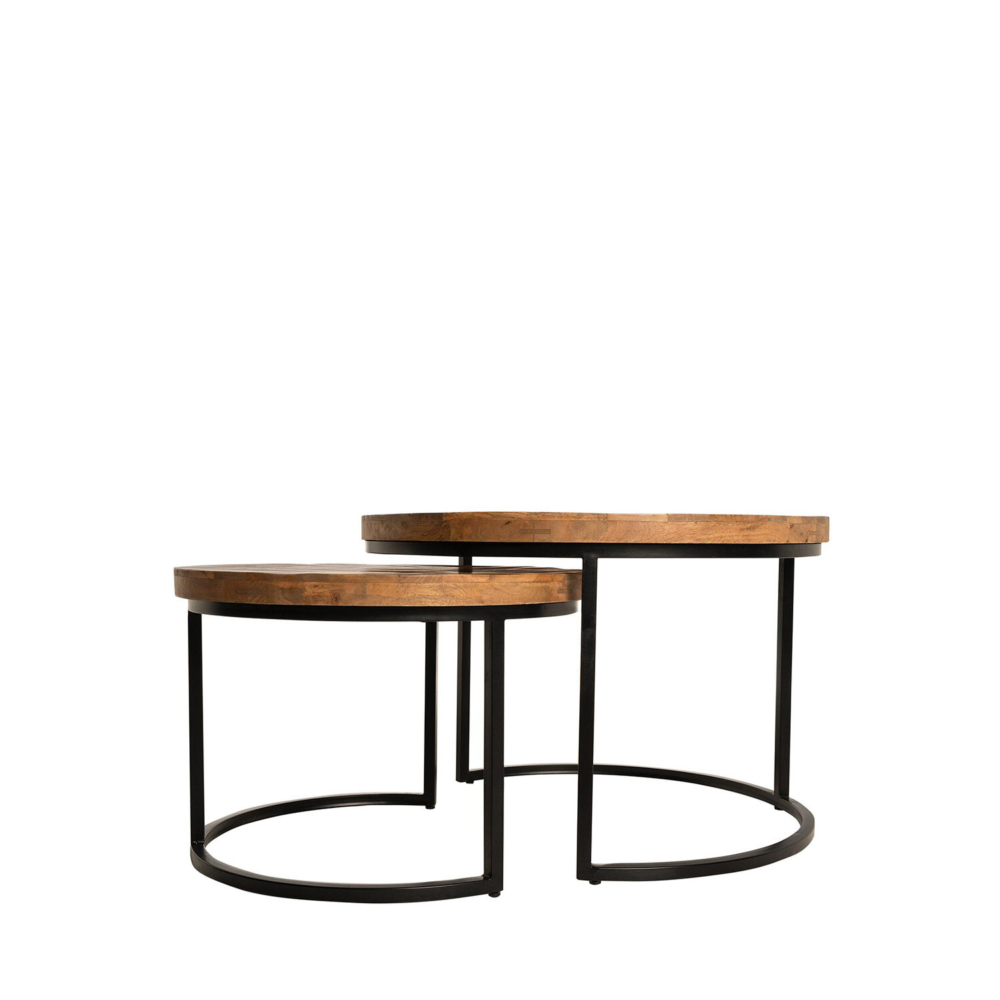 Set mesas centro FARLAN madera - Imagen 3