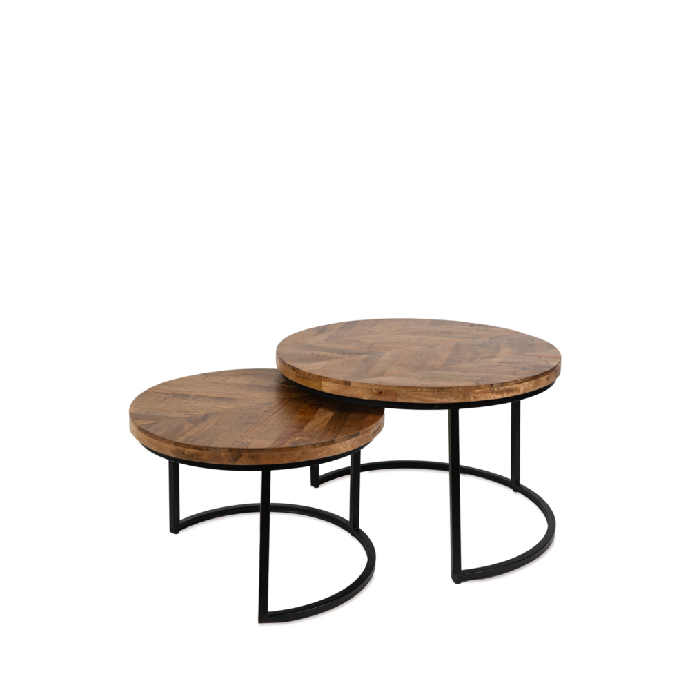 Set mesas centro FARLAN madera - Imagen 4