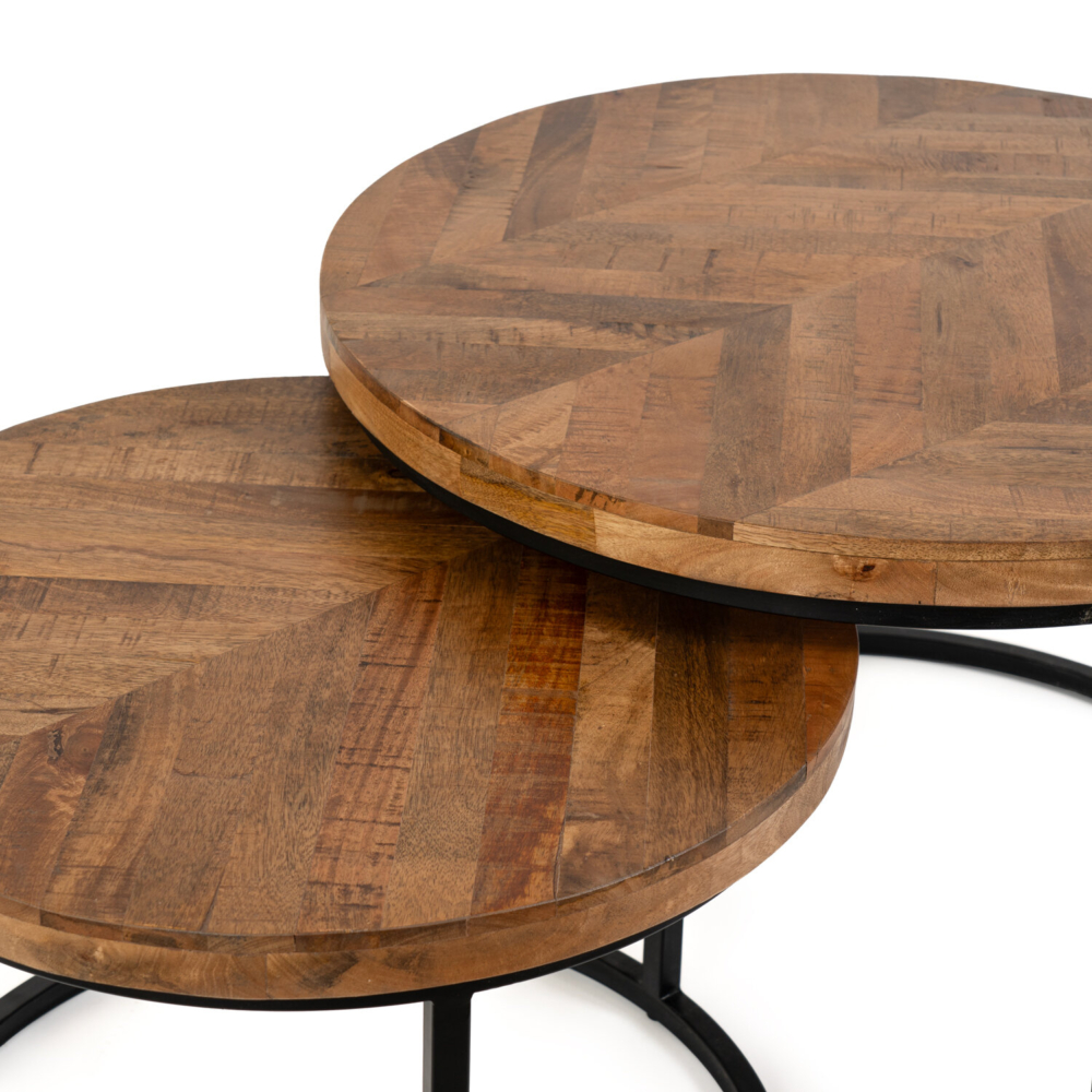 Set mesas centro FARLAN madera - Imagen 5