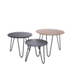 Set mesas centro TADEO roble+negro+gris - Imagen 2