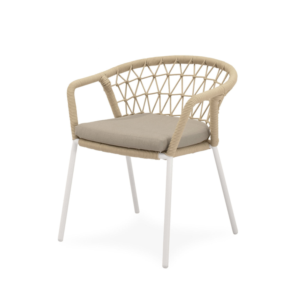 Silla de exterior SOLENE blanco - Imagen 1