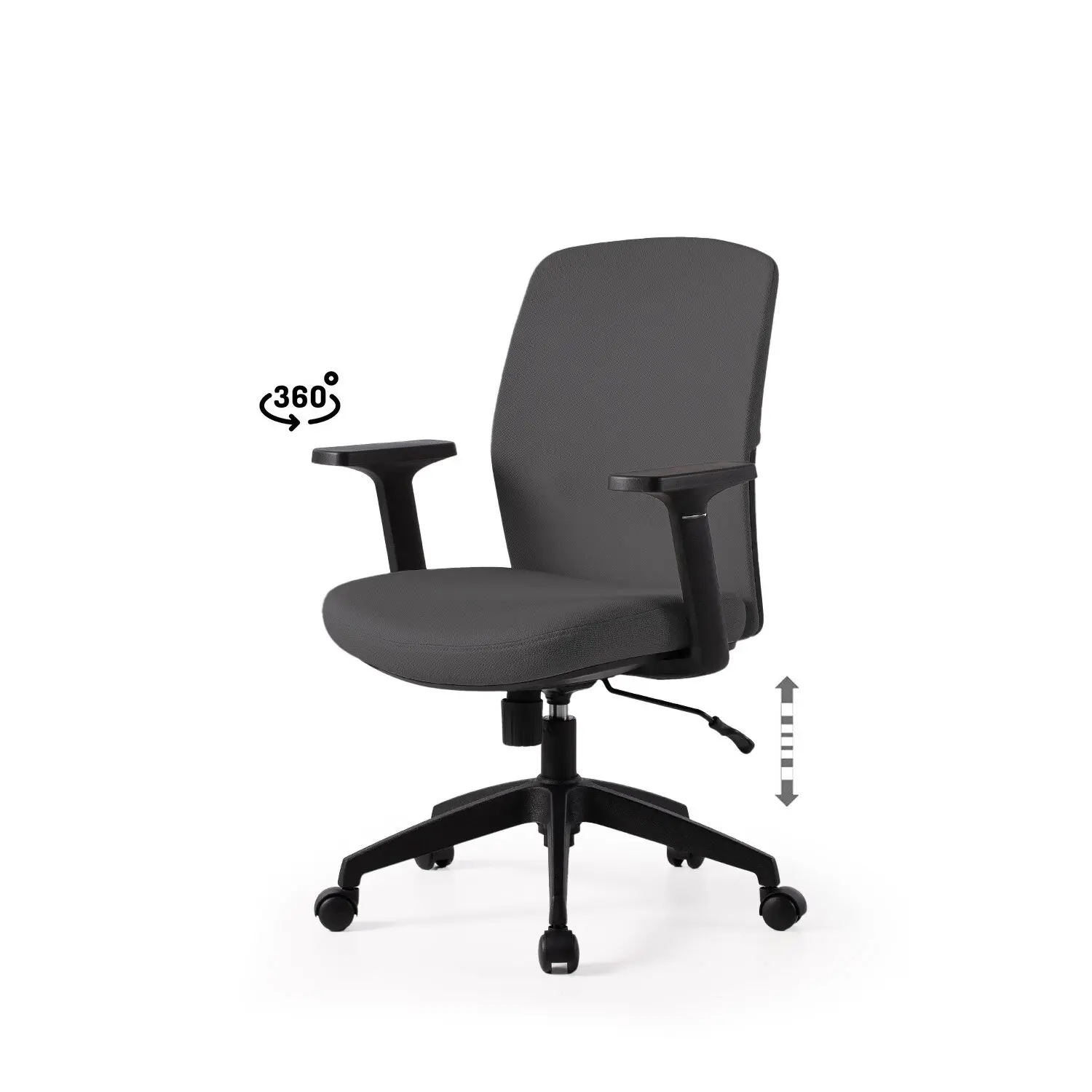 silla-oficina-maryland-gris-4 Silla oficina MARYLAND gris - Imagen 1