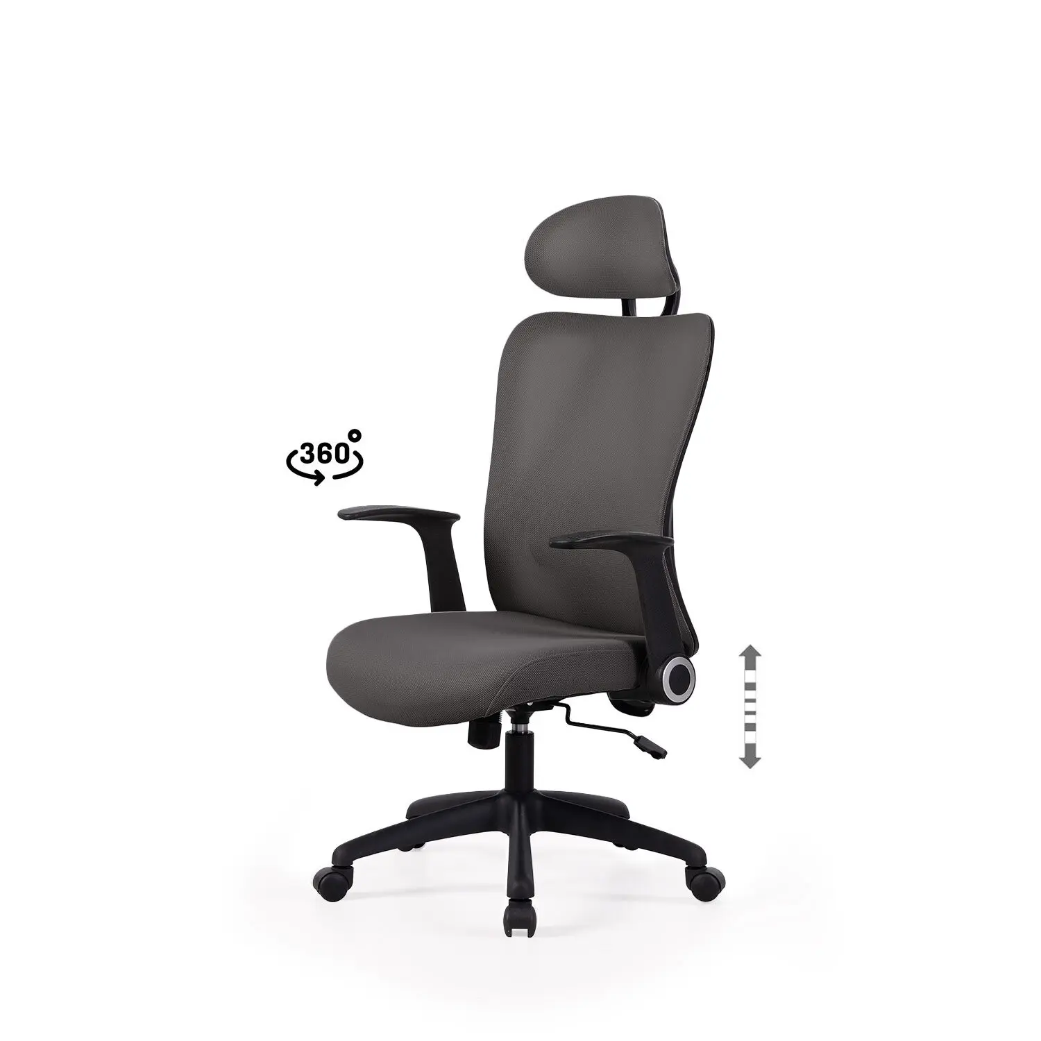 silla-oficina-montreal-gris-4 Silla oficina MONTREAL gris - Imagen 1