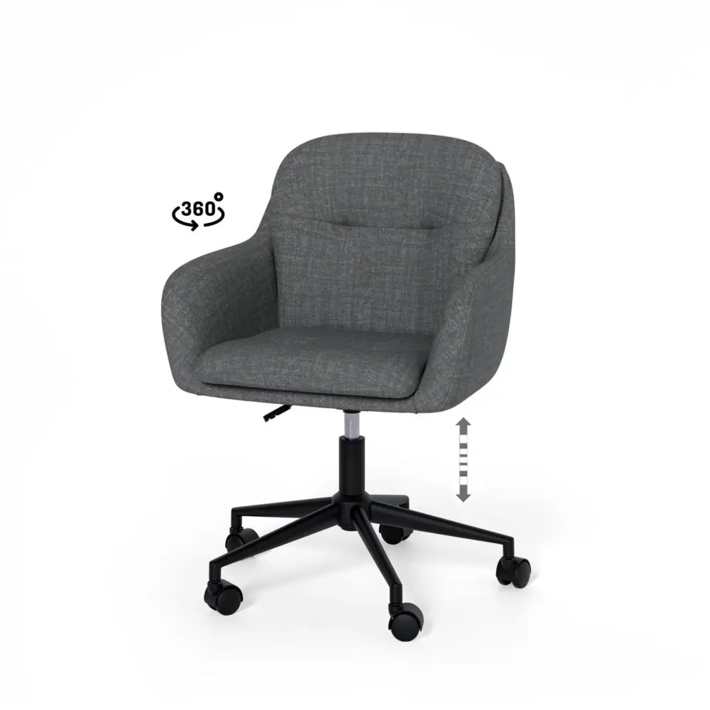 Silla oficina ONTARIO gris oscuro - Imagen 1