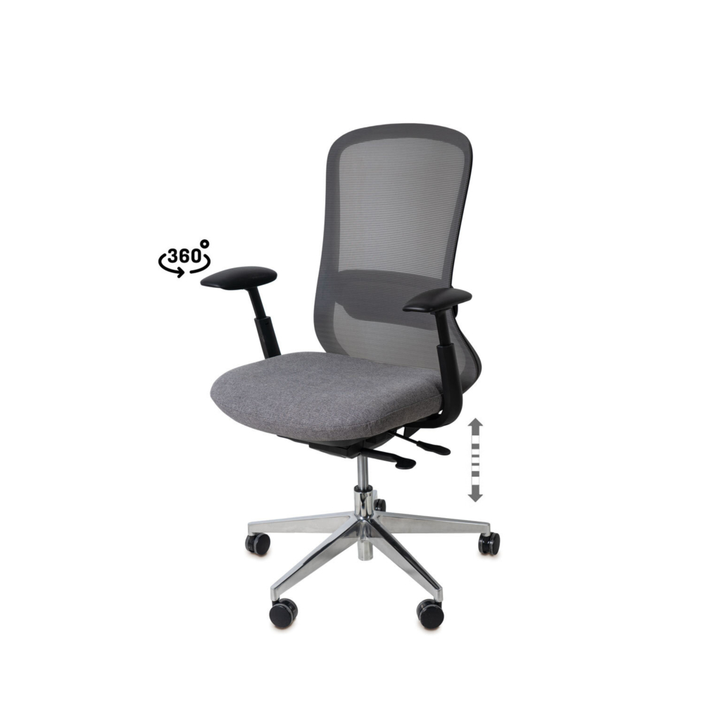 Silla oficina ROTTERDAM gris - Imagen 1