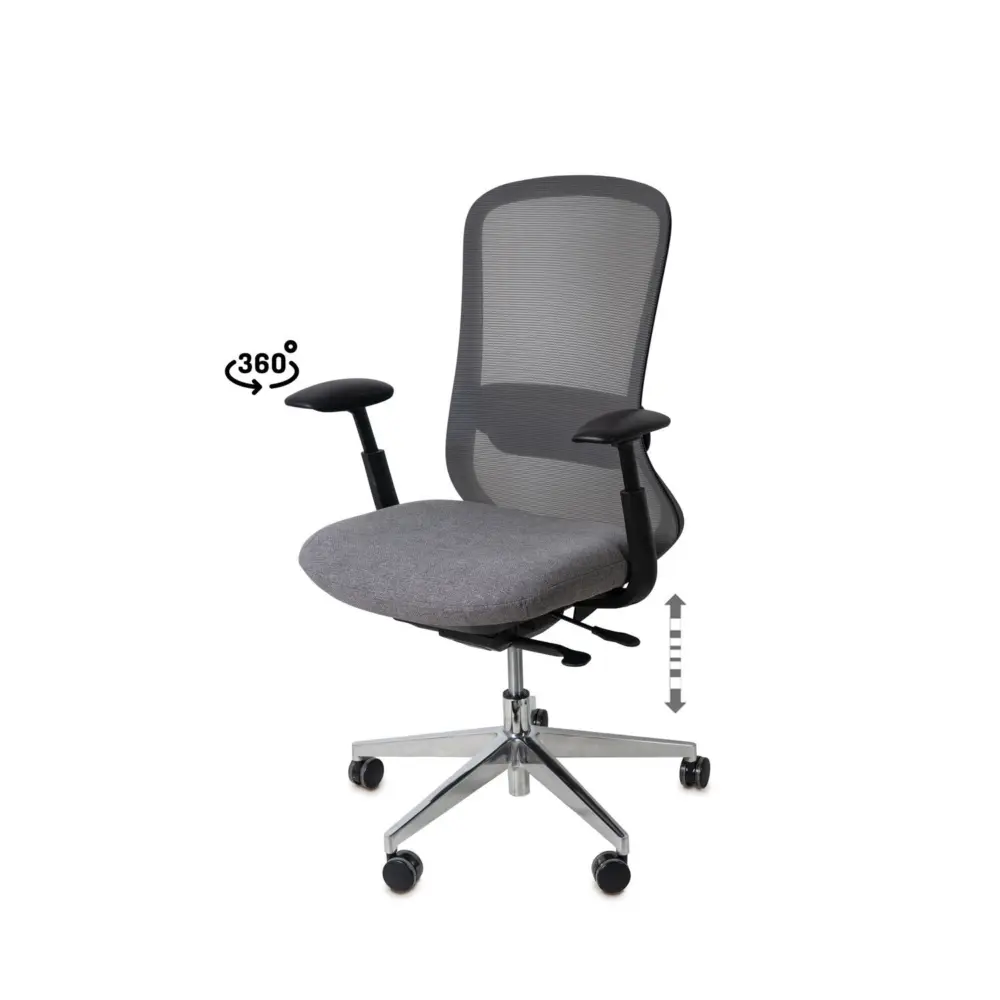 Silla oficina ROTTERDAM gris - Imagen 1