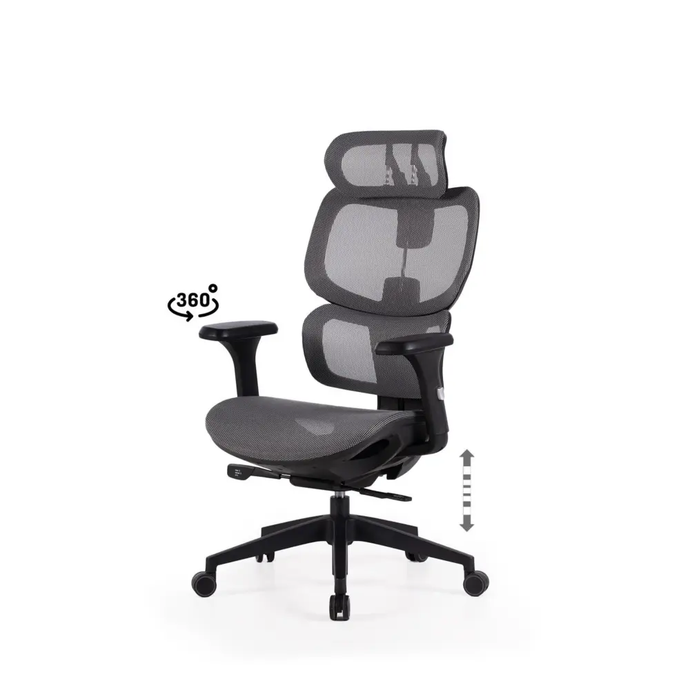 Silla oficina TORONTO negro/gris - Imagen 1