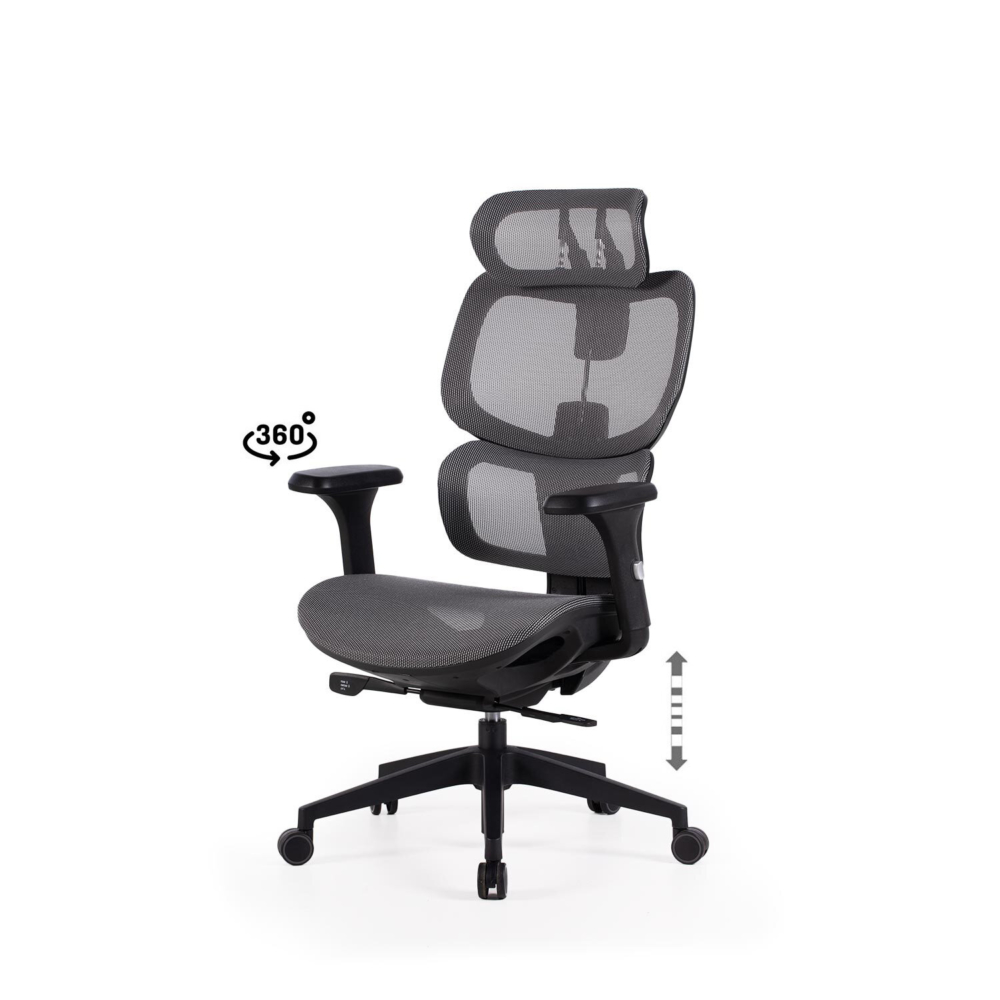 Silla oficina TORONTO negro/gris - Imagen 3