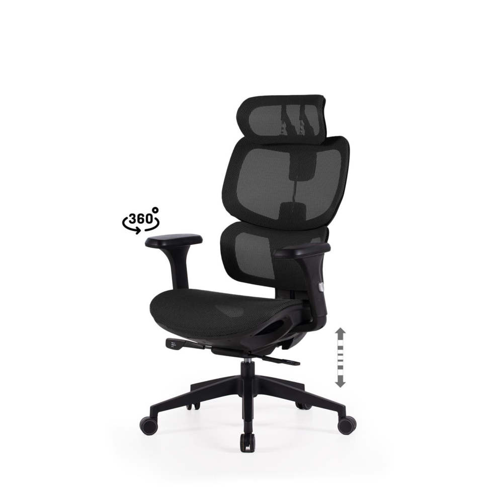 Silla oficina TORONTO negro/negro - Imagen 2