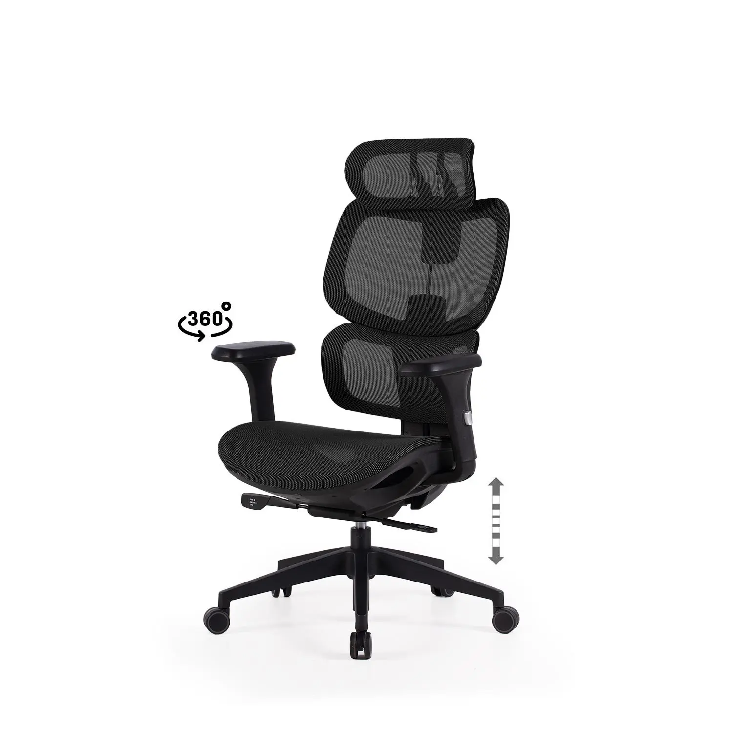 silla-oficina-toronto-negronegro-4 Silla oficina TORONTO negro/negro - Imagen 1