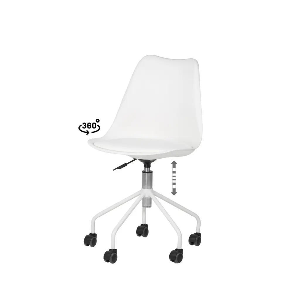 Silla oficina YALE blanco - Imagen 1
