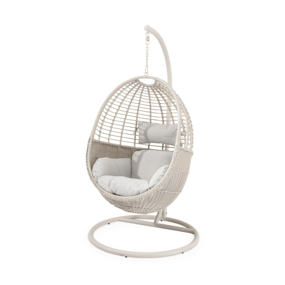 Sillón colgante de exterior HANNOVER beige - Imagen 1
