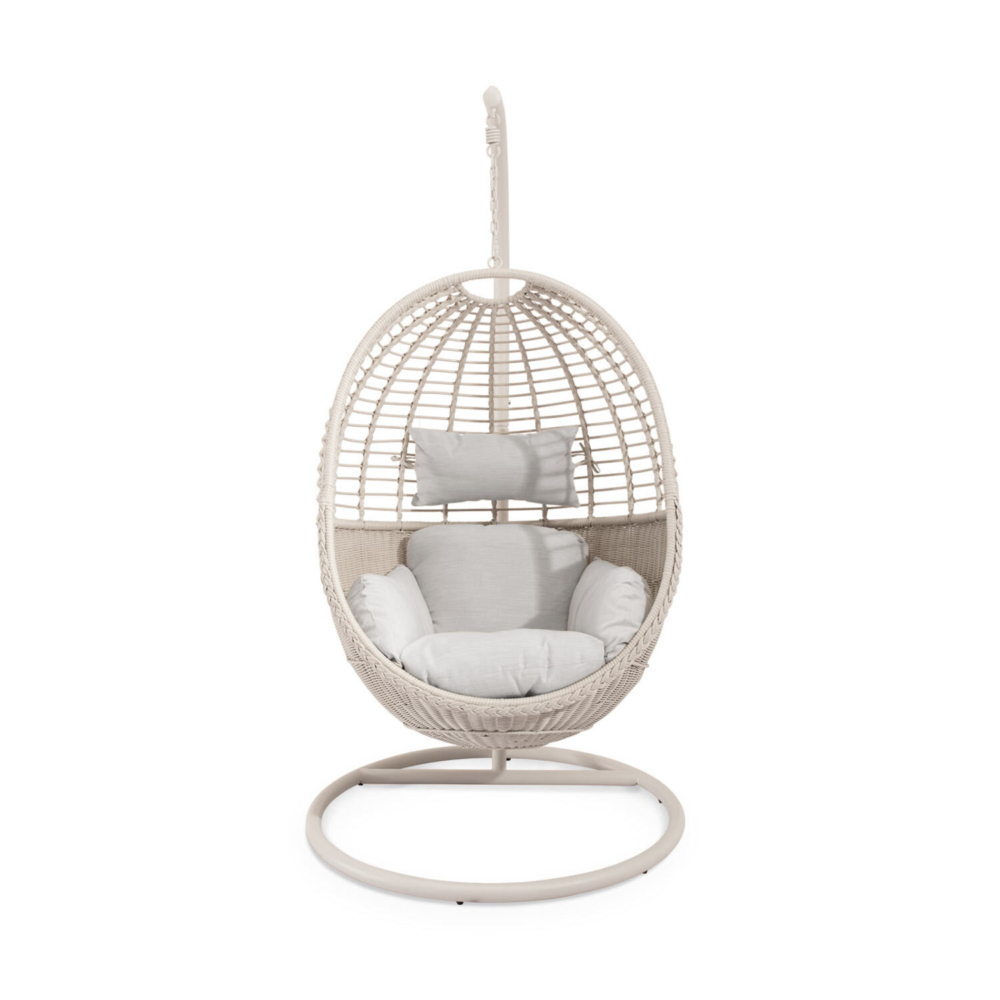 Sillón colgante de exterior HANNOVER beige - Imagen 4