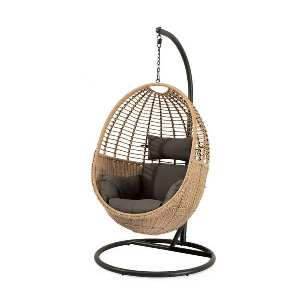 Sillón colgante de exterior HANNOVER gris - Imagen 1