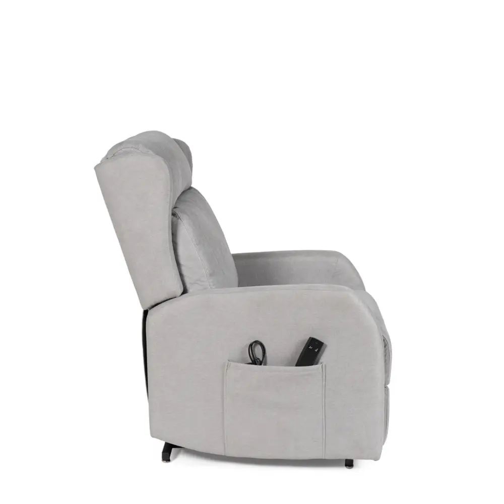 Sillón Power Lift 1 motor SAORI gris claro - Imagen 5