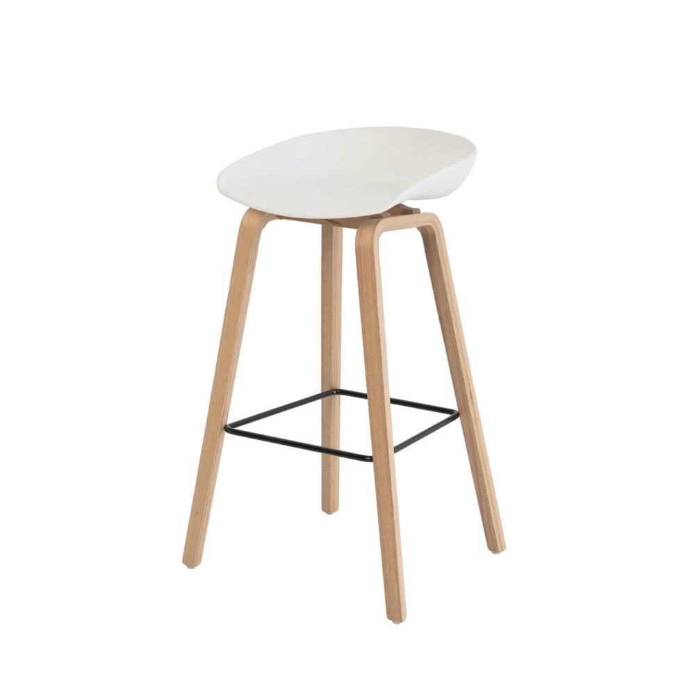 Taburete alto RONIE blanco - Imagen 1