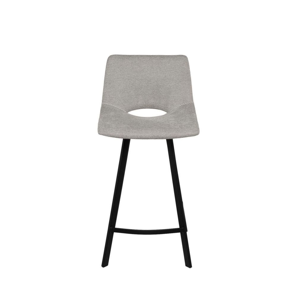 Taburete bajo CLARK gris claro - Imagen 3